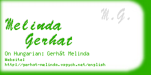 melinda gerhat business card